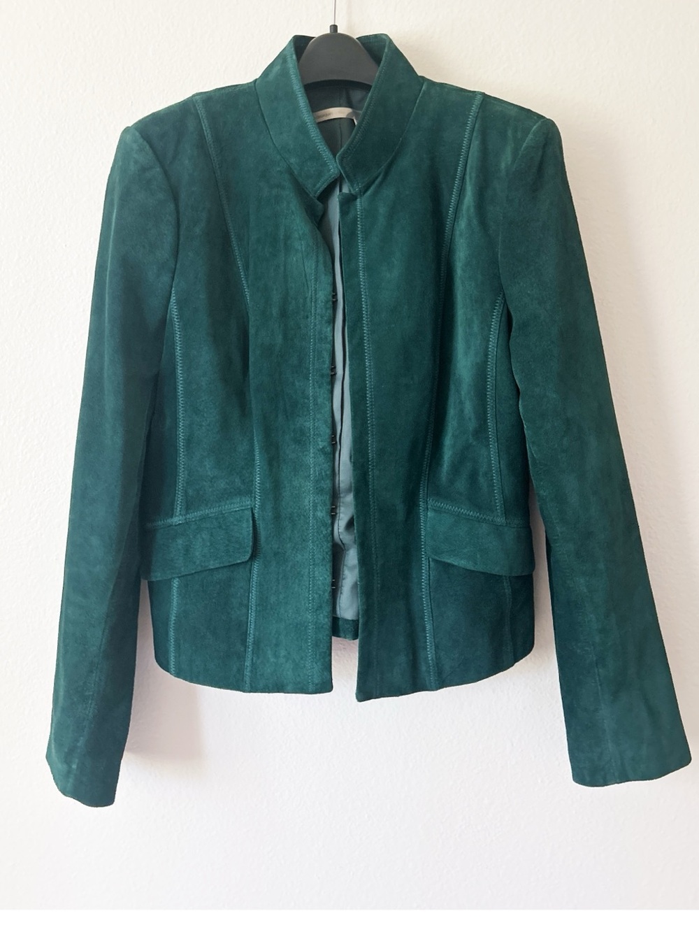 Classiques Entier Suede Mandarin Collar Suede Jacket